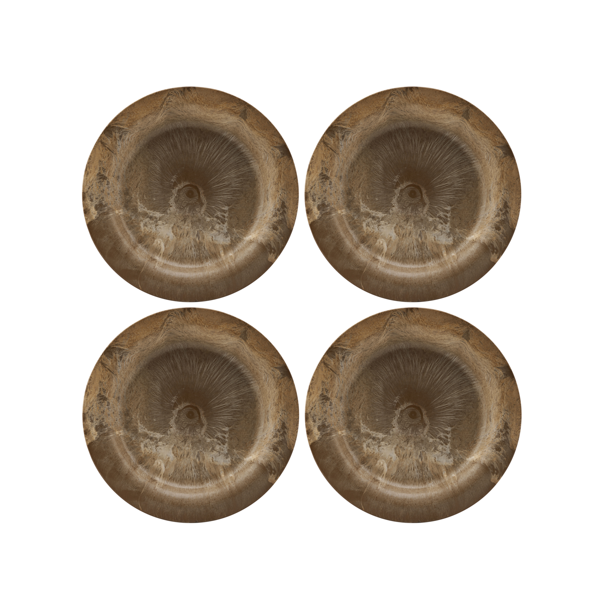 Teller Serveur 4er Set, gold Ø24 cm