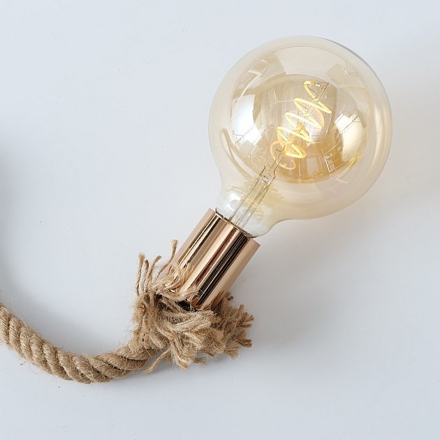 Tischlampe Hängelampe Toko Jute-Seil, braun 