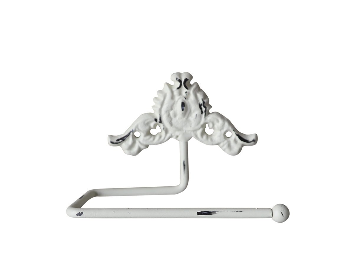 Toilettenpapierhalter mit Dekor, antik creme 