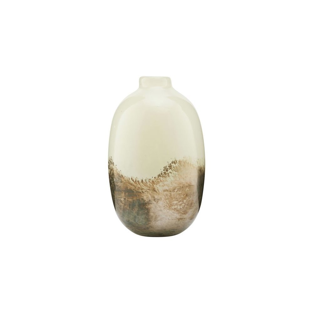 House doctor Glasvase EARTH im Beton Look Grau dänisch design vase für blumen 