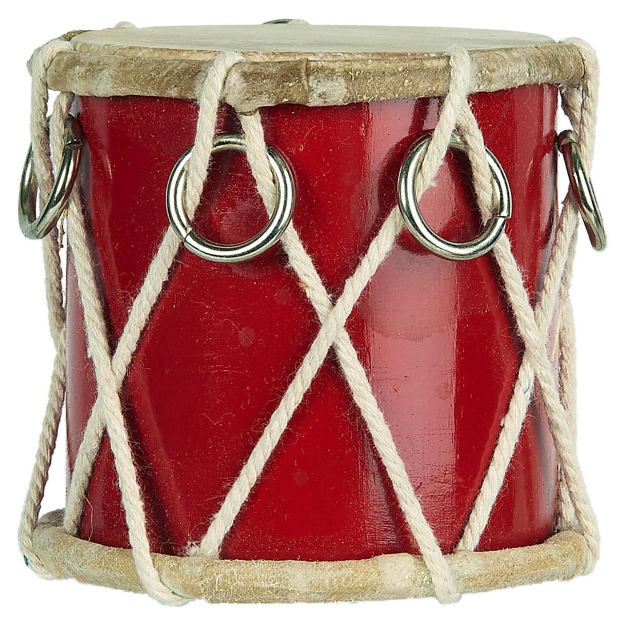 Weihnachtsdeko Trommel, rot Höhe 10, Ø 11 cm