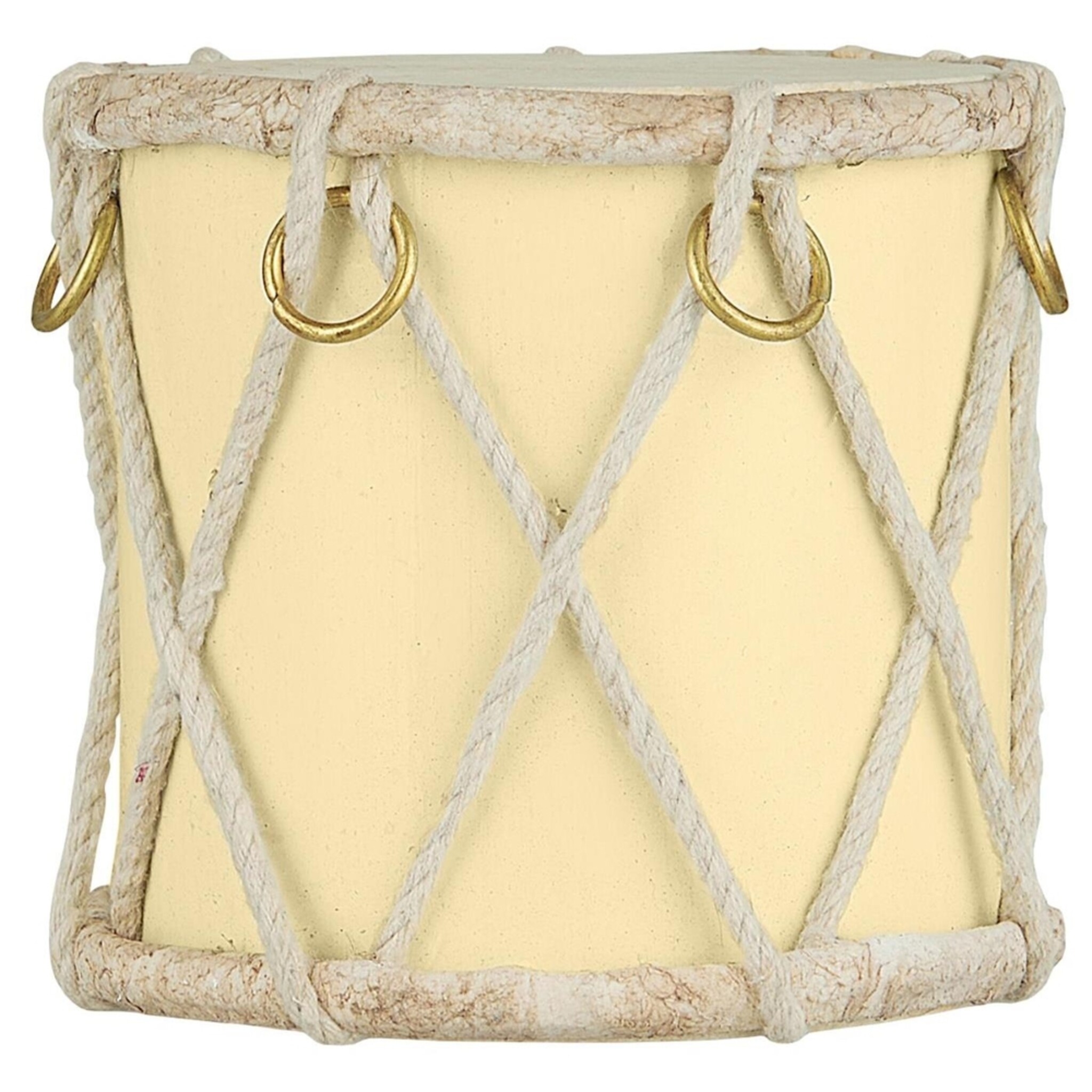 Weihnachtsdeko Trommel, creme Höhe 10, Ø 11 cm