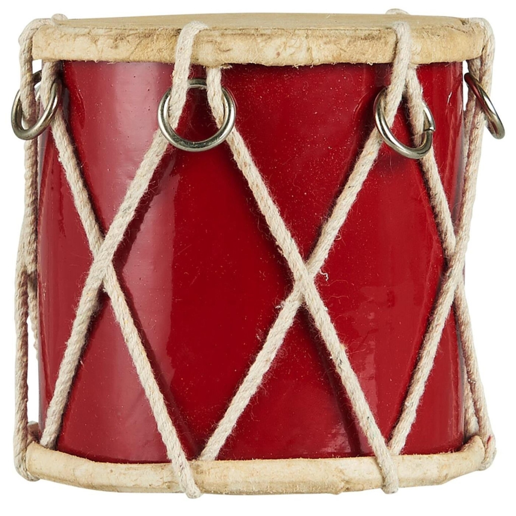 Weihnachtsdeko Trommel, rot Höhe 12.5, Ø 12.5 cm