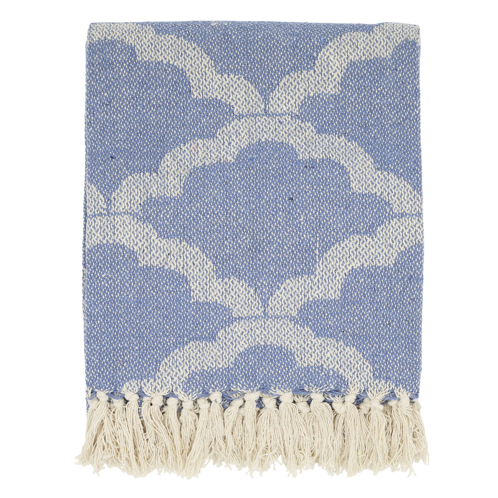 Chic Antique Aix Plaid aus Garnüberschuss - Sky Blue online kaufen bei SKANDEKO