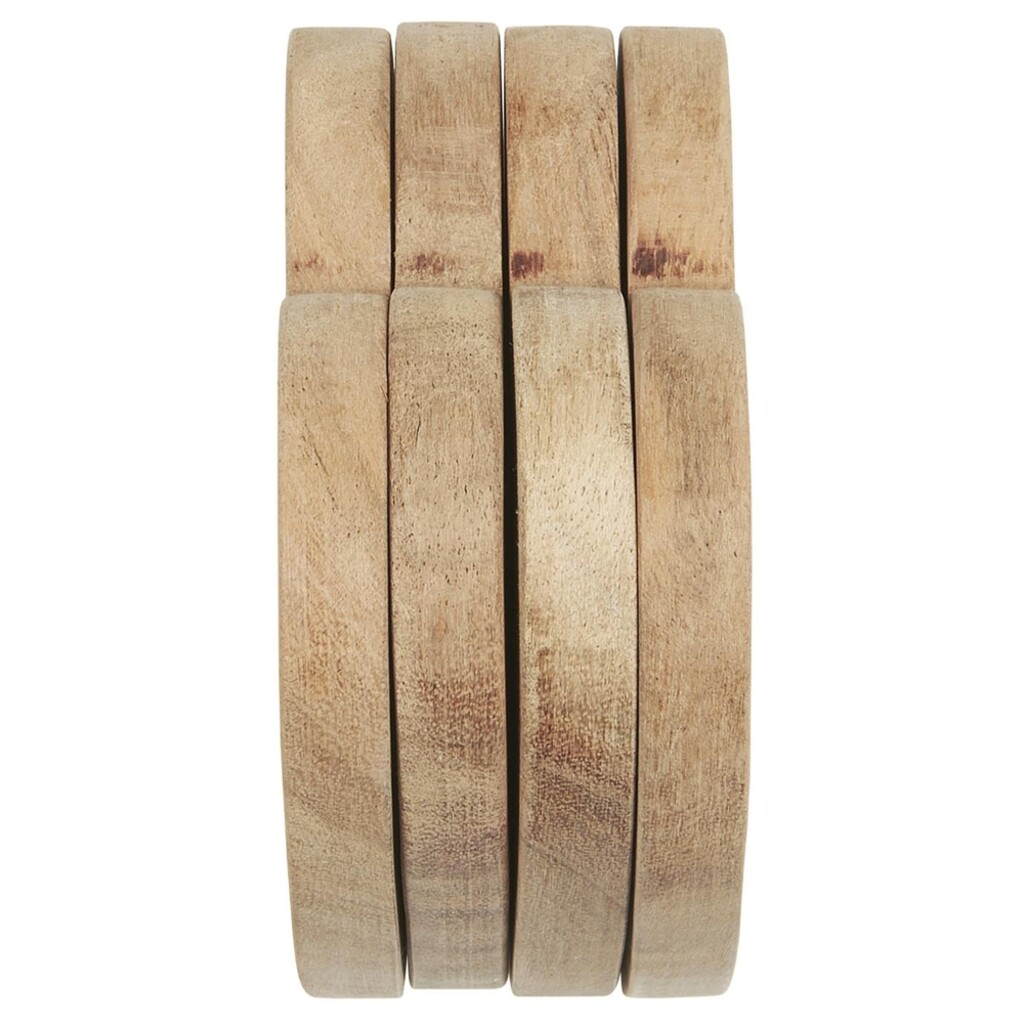 Herzförmige Untersetzer aus Akazienholz 4er