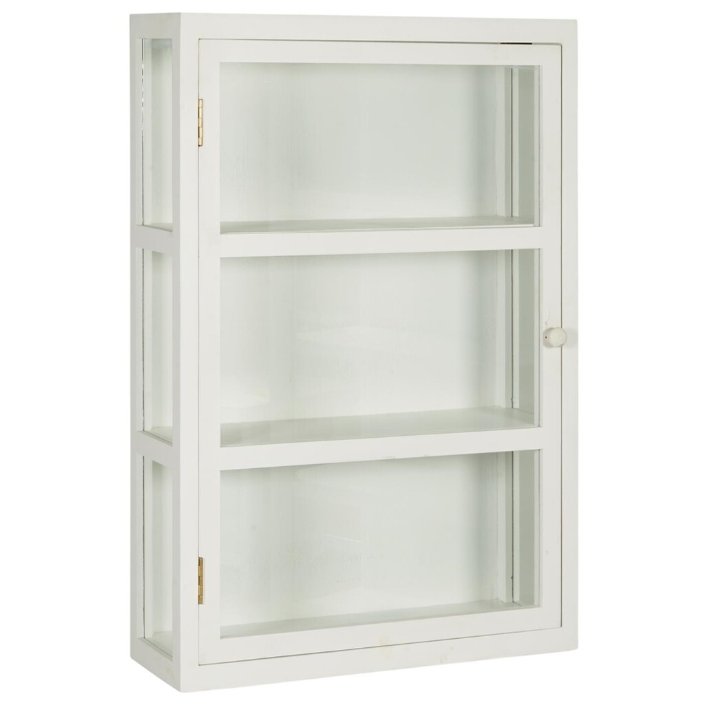 Wandschrank Gilleleje mit 3 Ablagen und 3 Glasseiten