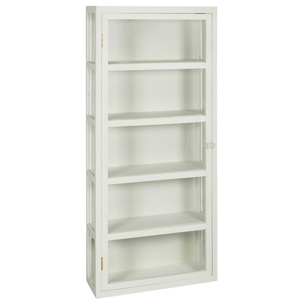 Wandschrank Gilleleje mit 5 Ablagen und 3 Glasseiten