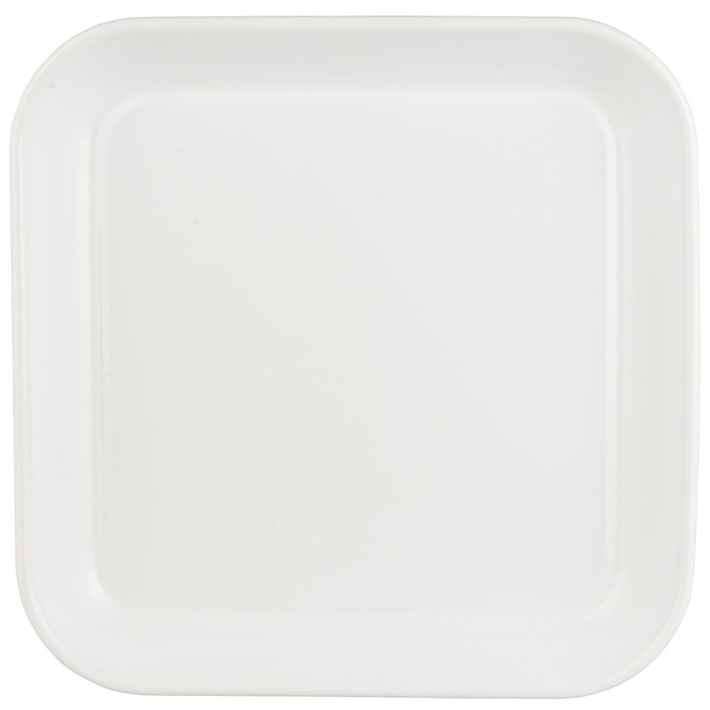 Tablett aus Emaille weiß mit weißer Kante