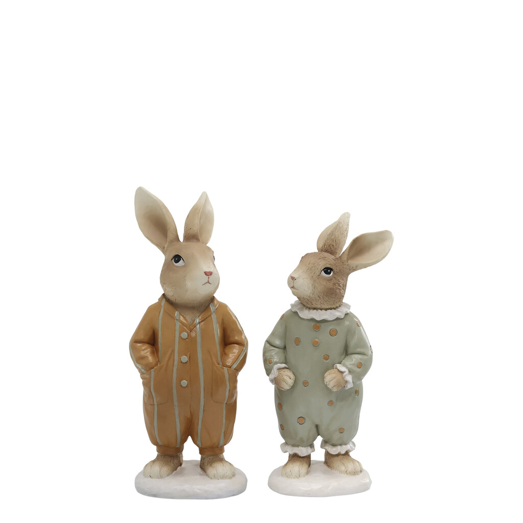 Chic Antique Deko-Set Kaninchen im Pyjama 2er online kaufen bei SKANDEKO