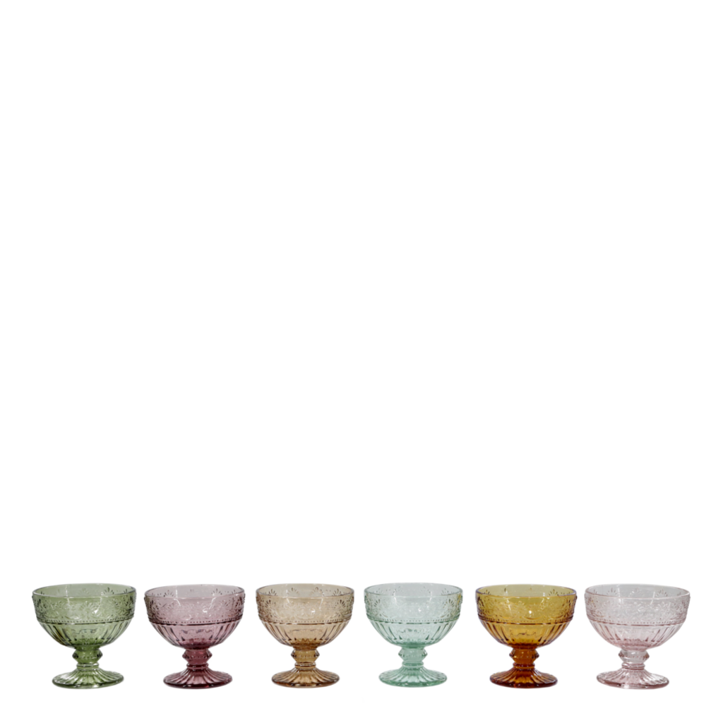 Chic Antique Saint-Émilion Trinkschale Glas mit Muster 6er Preview Image