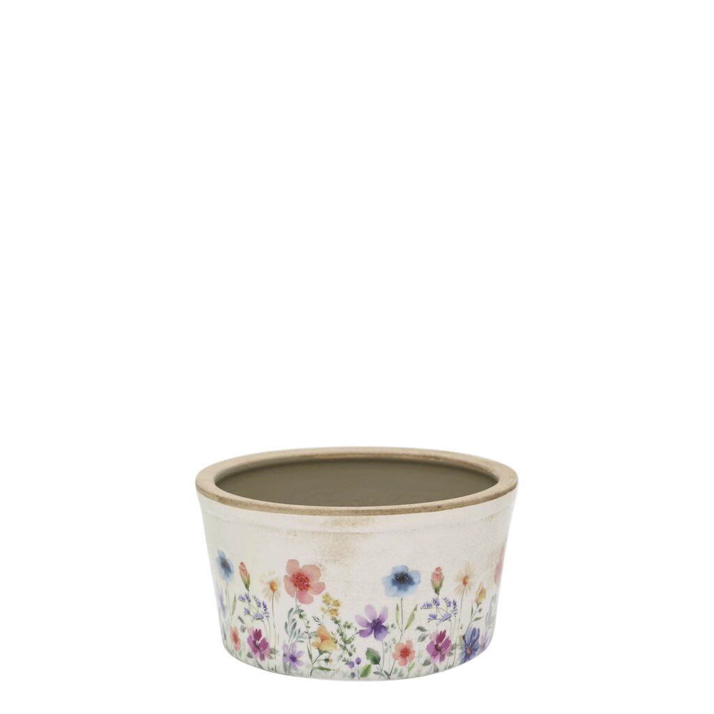 Chic Antique Breiter Keramik-Pflanztopf Fleurville online kaufen bei SKANDEKO