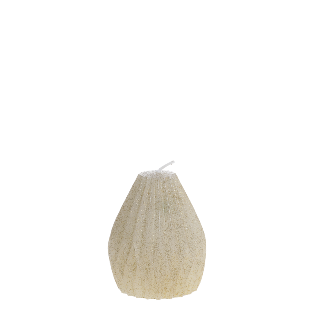 Stumpenkerze Diamant mit Glitzer