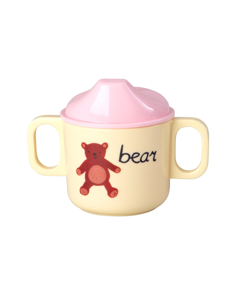 RICE Melamin Babybecher mit 2 Henkeln – ABC