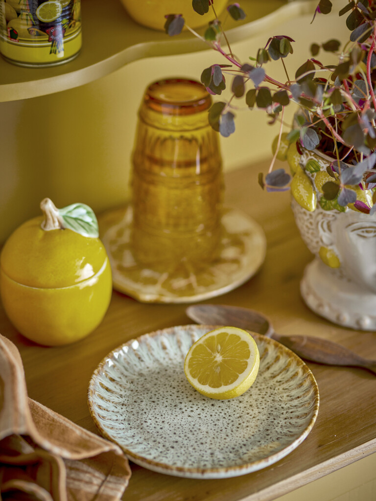 Bloomingville Fleur Dessert Teller aus Steingut Preview Image