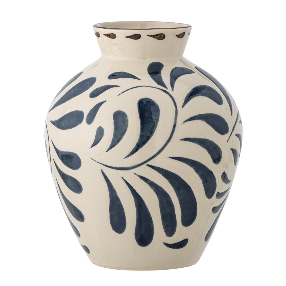 Heikki Vase blau, Steingut