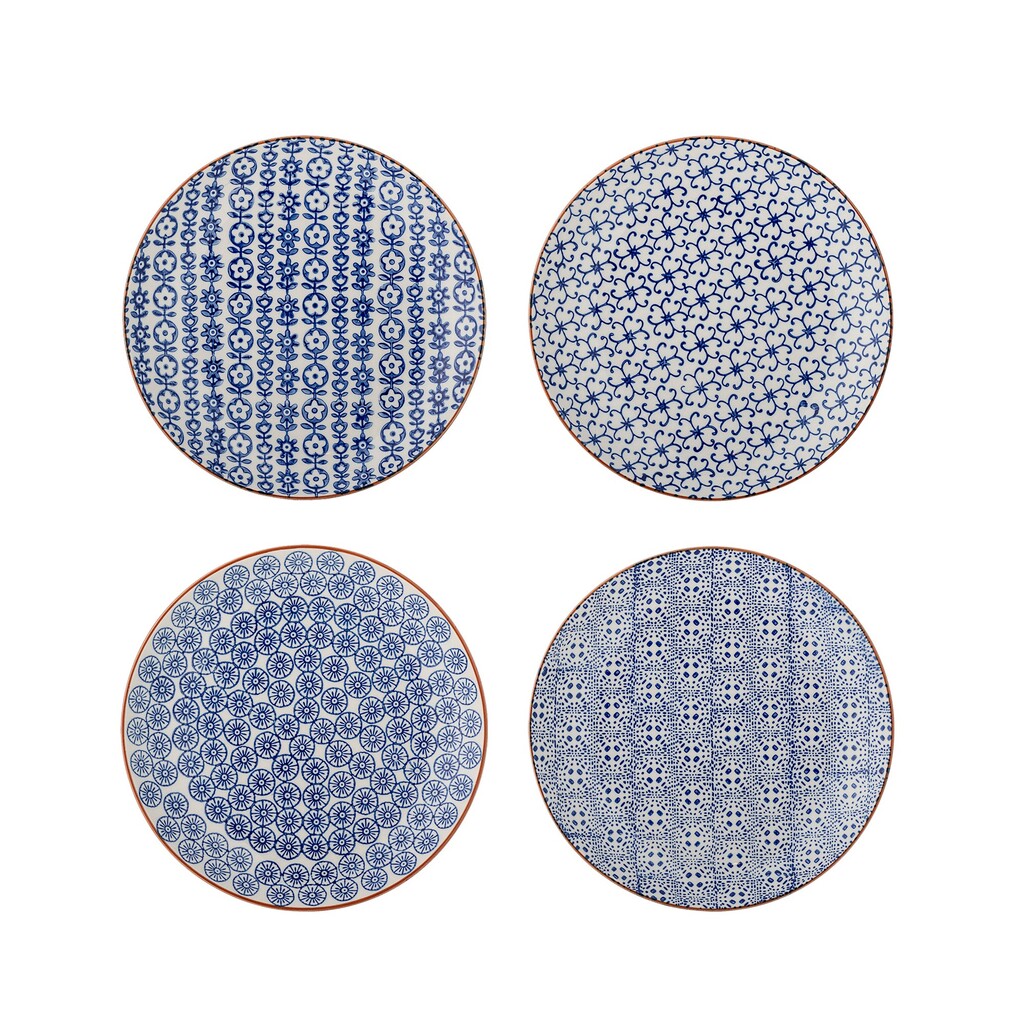 Bloomingville Karine Dessert-Teller-Set, Blau – Ø 20 cm online kaufen bei SKANDEKO