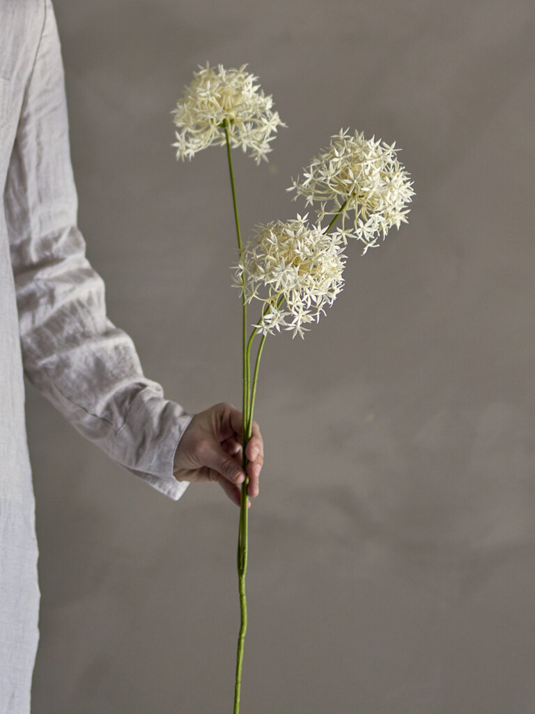 Bloomingville Künstlicher Allium Stiel Weiß, Kunstblume Preview Image