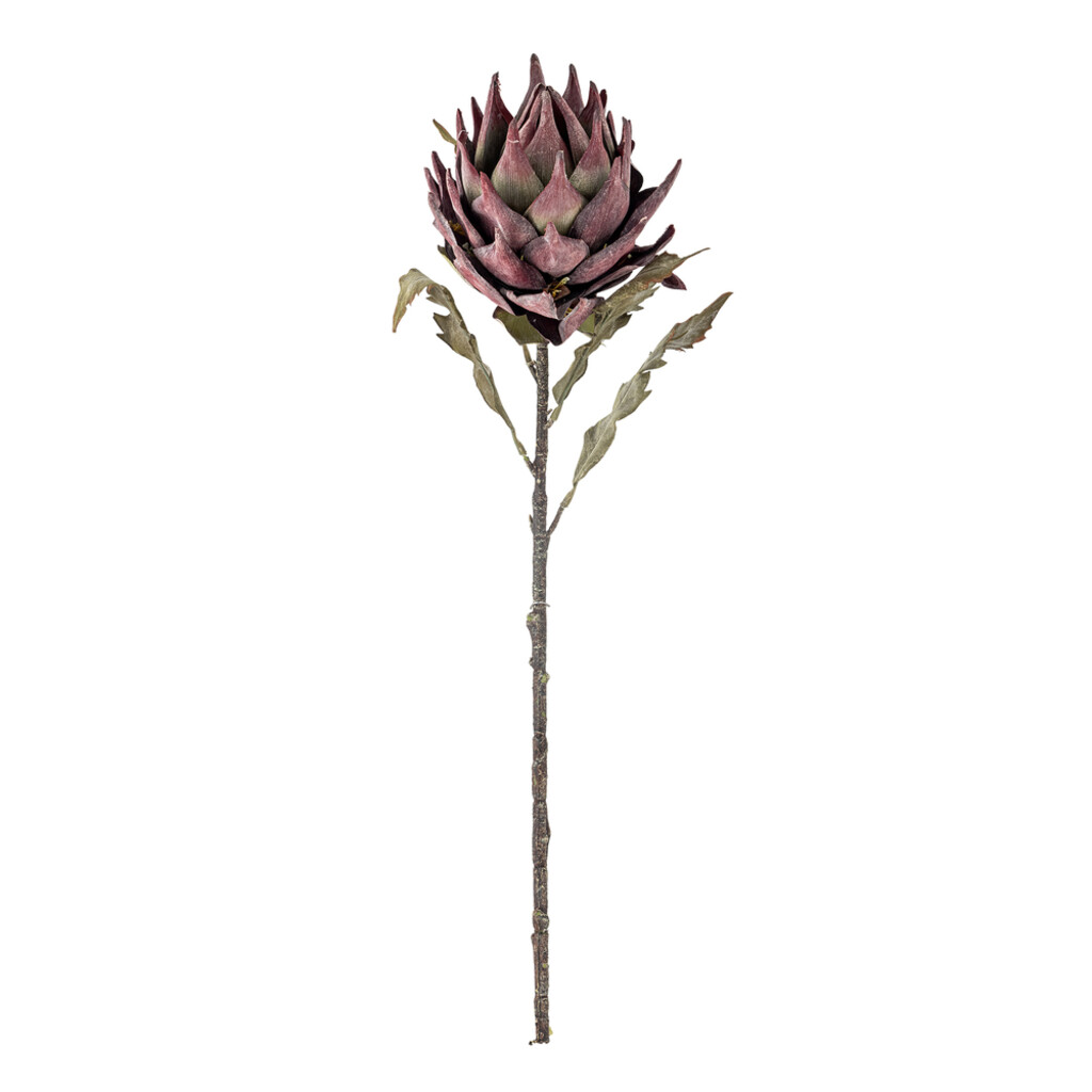 Kunstblume Protea Stiel, Violett