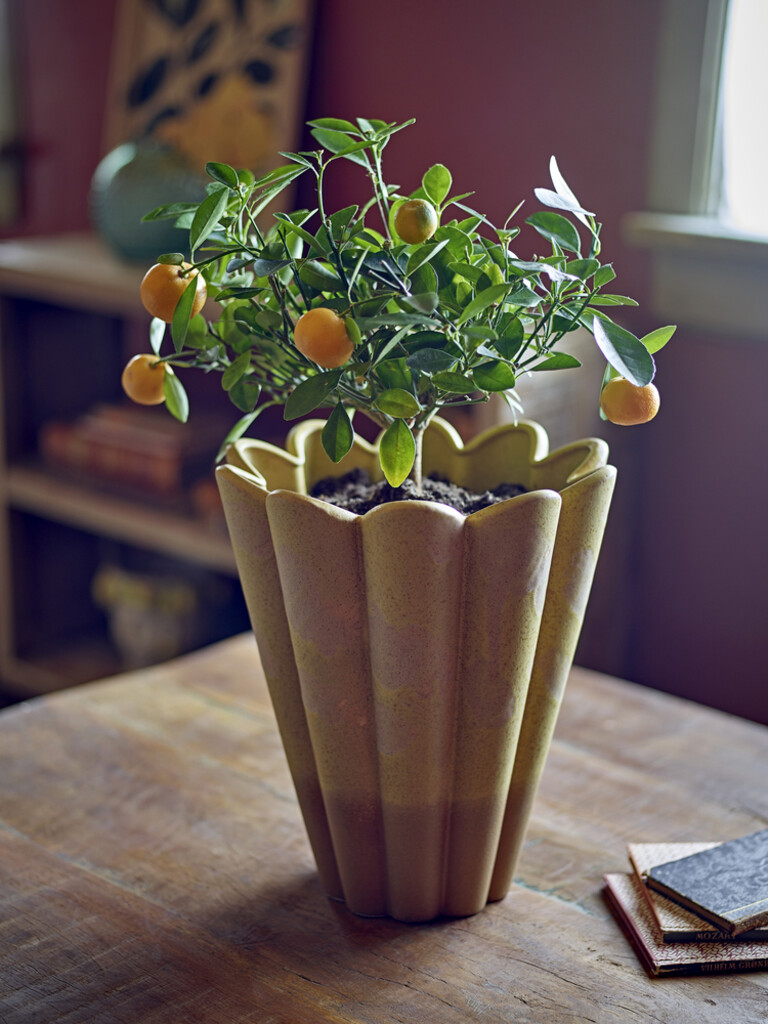 Bloomingville Penn Vase, Gelb, Steingut online kaufen bei SKANDEKO (Ansicht 2)