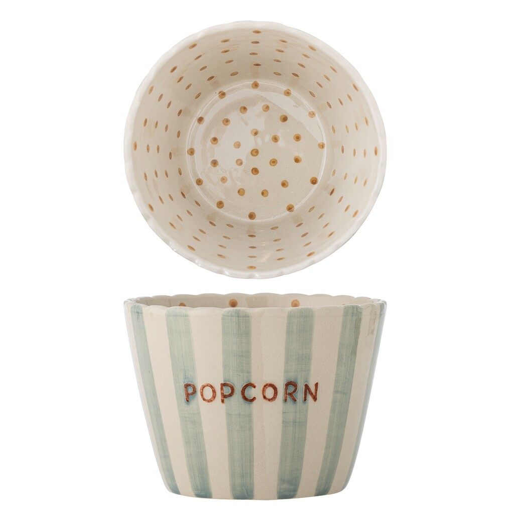 Bloomingville Popcorn Schale Bunt – Handbemaltes Steingut im Hygge-Stil online kaufen bei SKANDEKO