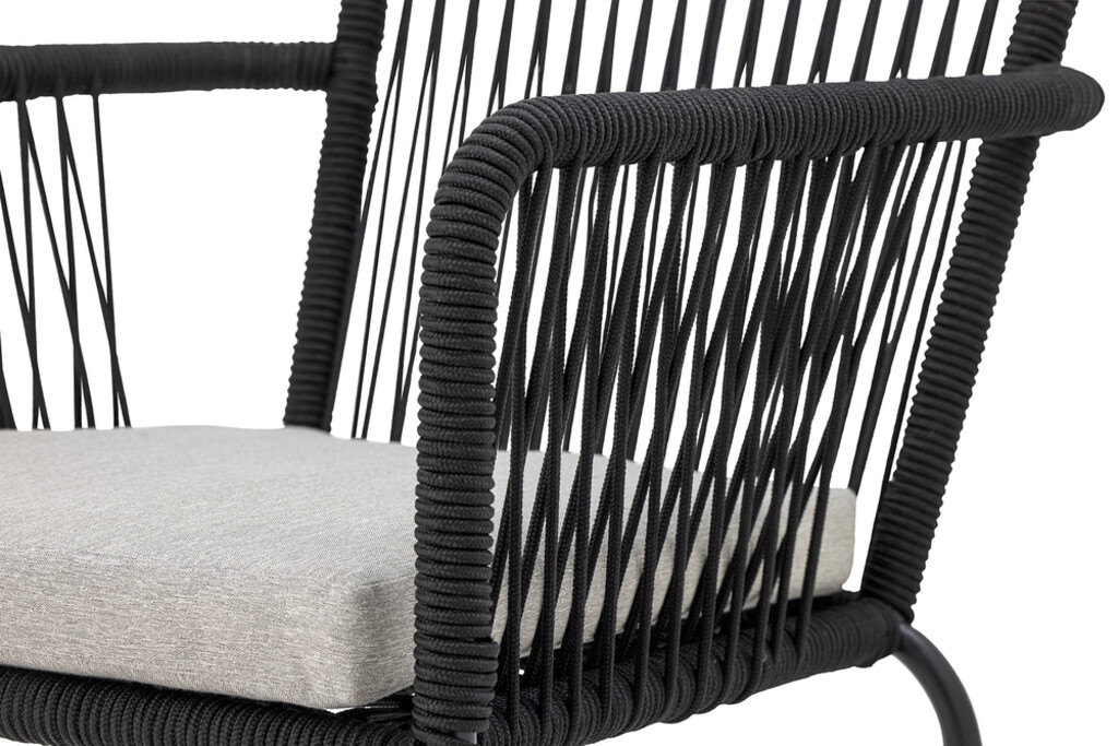 Santino Gartenstuhl, Schwarz, Metall