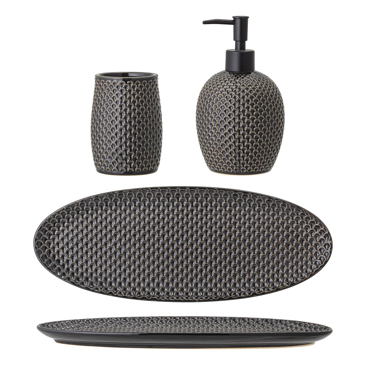 Seifenspender mit Becher und Tablett Hrin