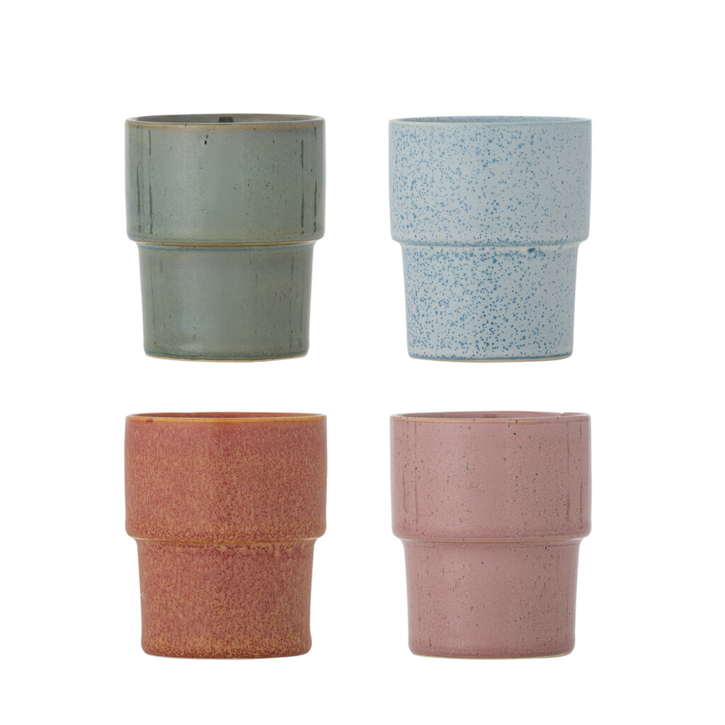 Bloomingville Stapelbarer Steingut Becher Ewan 4er-Set Preview Image