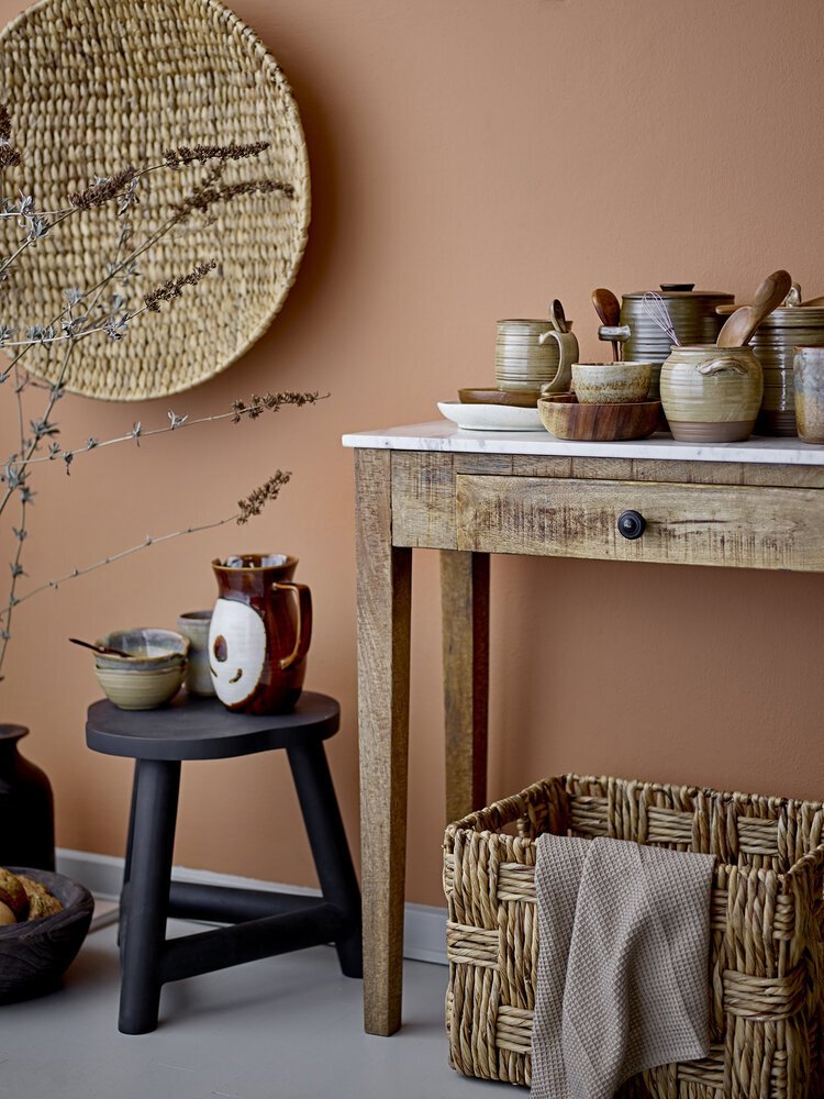 Bloomingville Tasse und Löffel Moss aus Steingut Preview Image
