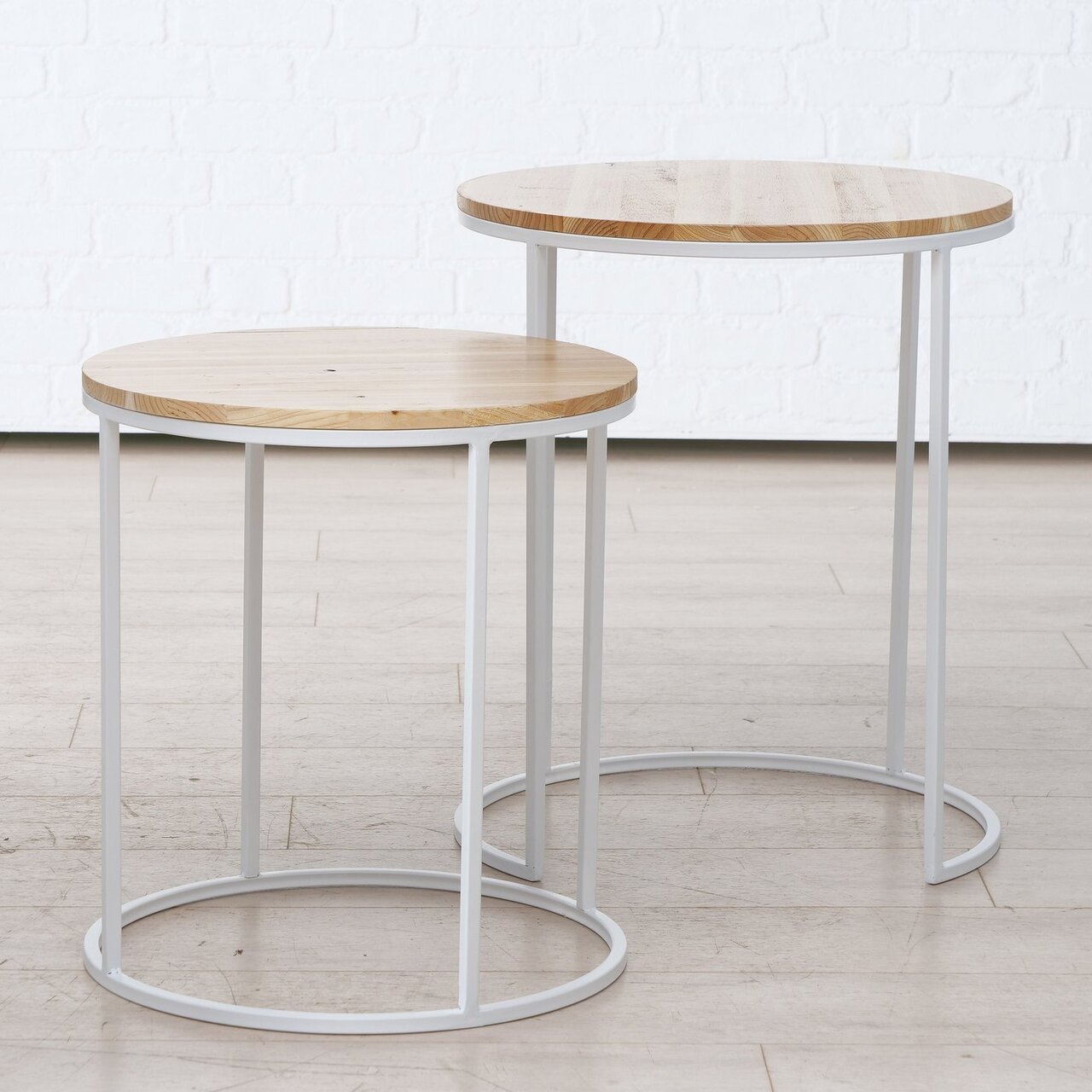 2er Set Beistelltisch Clyde rund