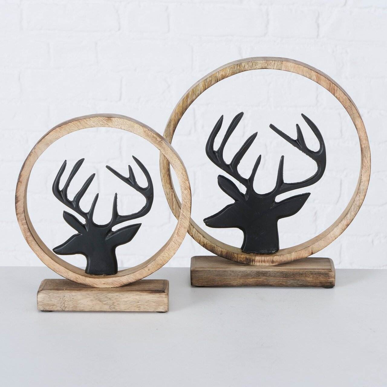 2er Set Dekoaufsteller Nawus Hirsch