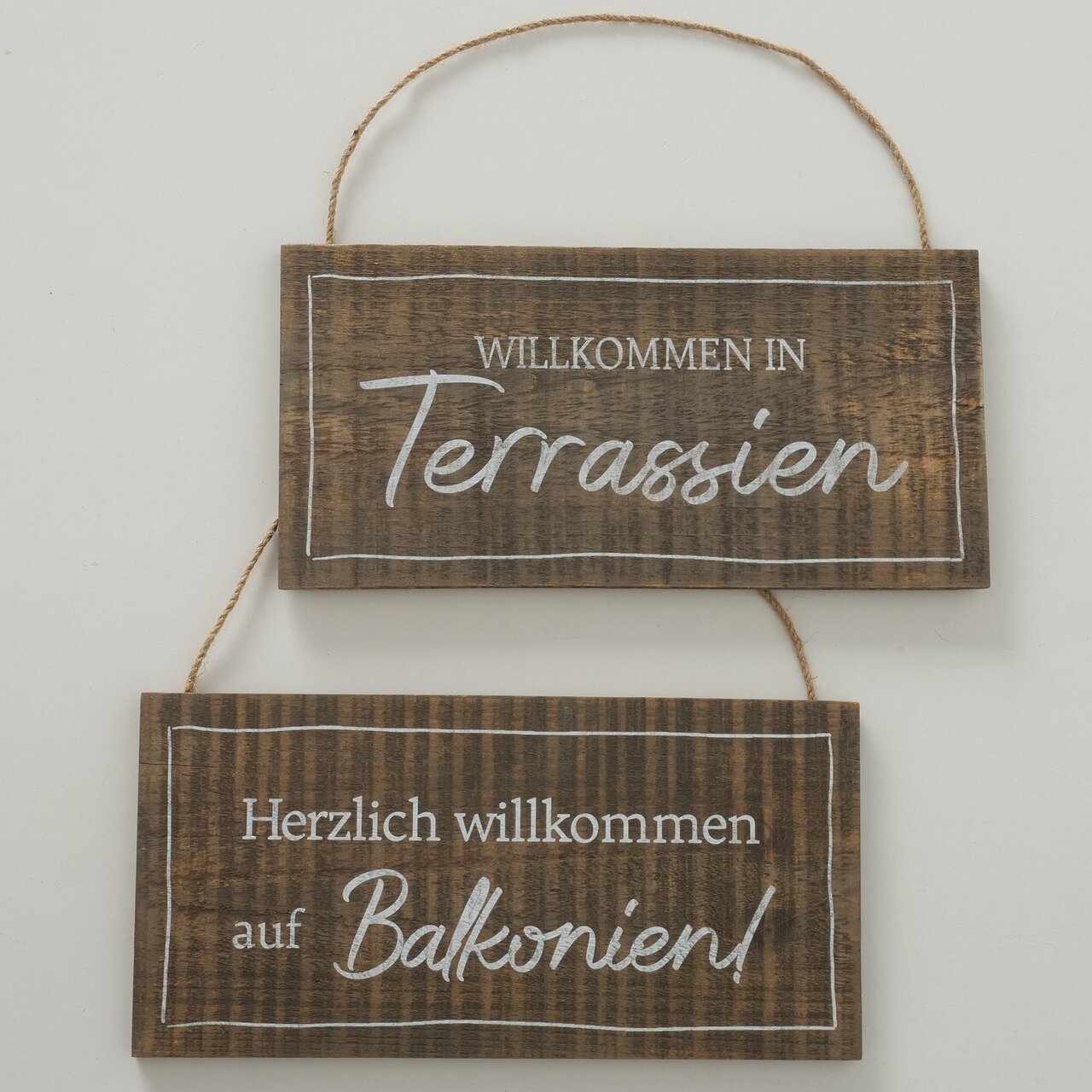 2er Set Schild Balkonien Terrassien
