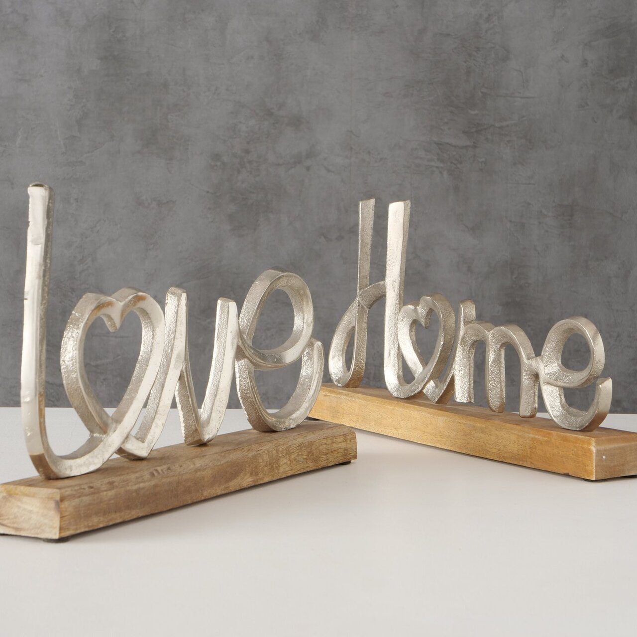 2er Set Schriftzug Love & Home