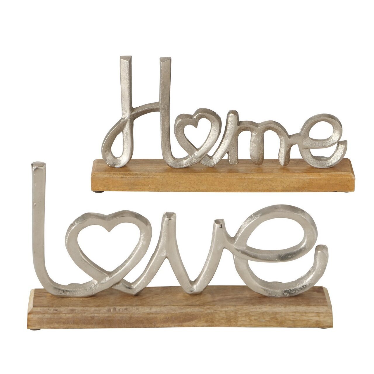 2er Set Schriftzug Love & Home