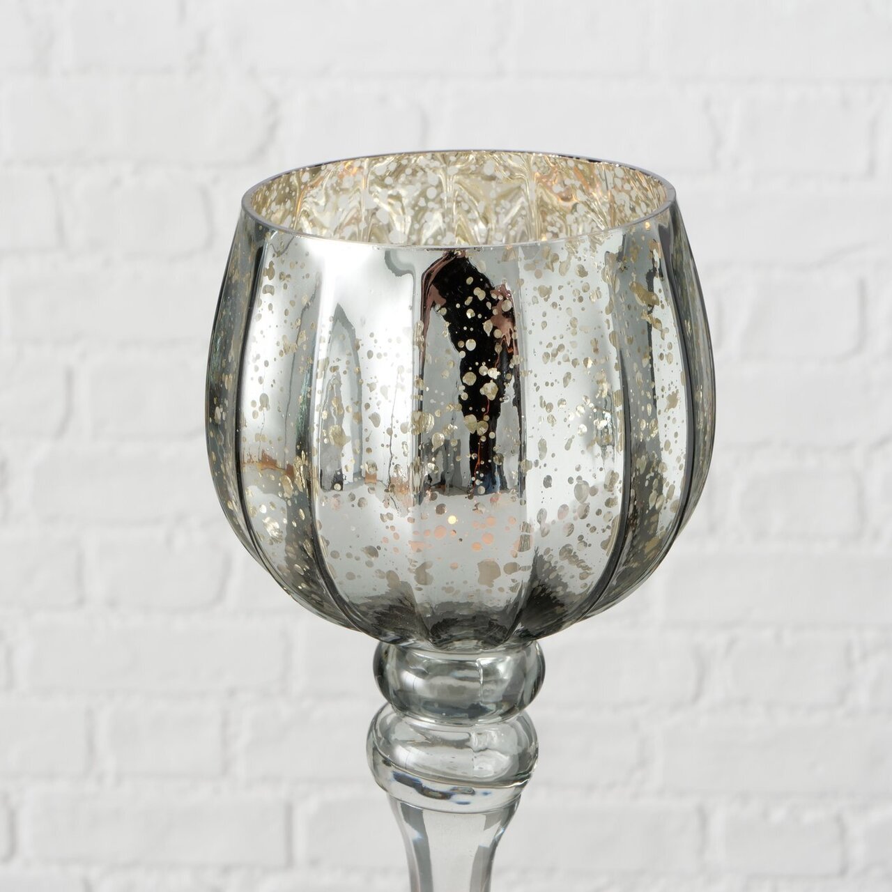 3er Set Windlicht Manou silber