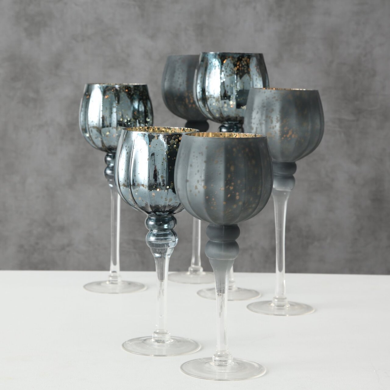 Boltze 3er Set Windlicht Manou silber Preview Image