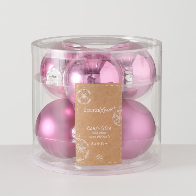 Weihnachtskugeln Ø 8 cm, 6 tlg