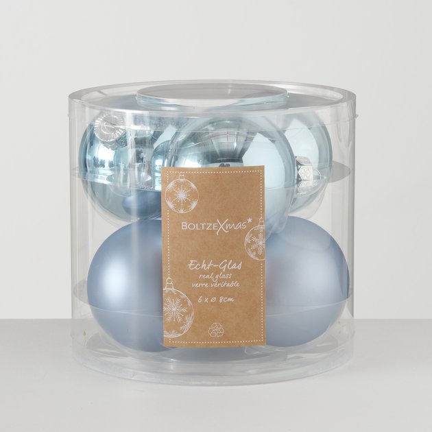 Weihnachtskugeln Ø 8 cm, 6 tlg