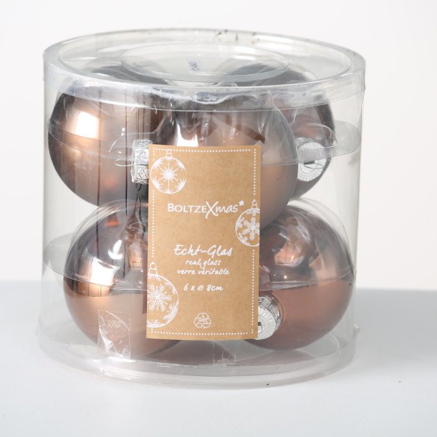 Weihnachtskugeln Ø 8 cm, 6 tlg