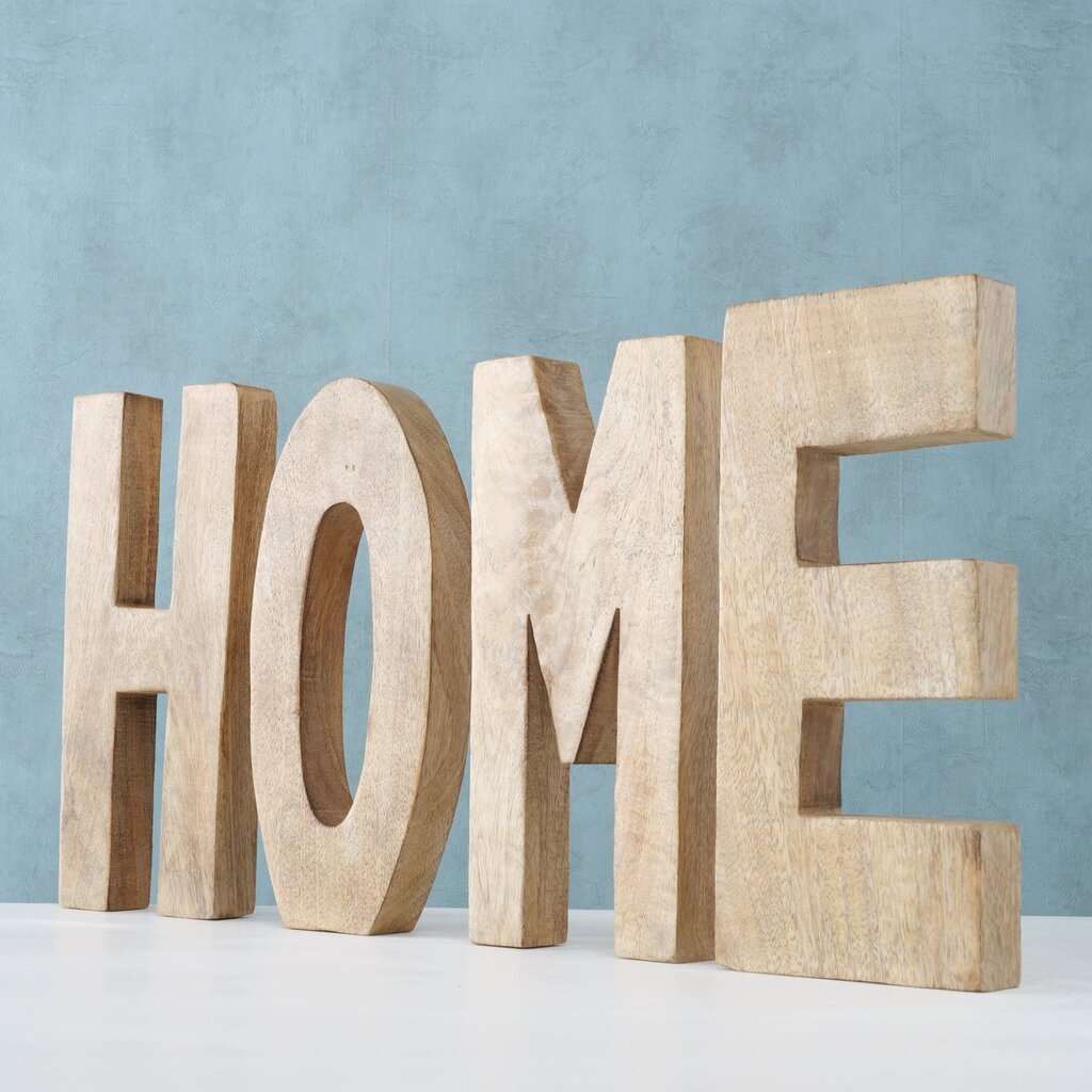 Deko Schriftzug HOME Mangoholz