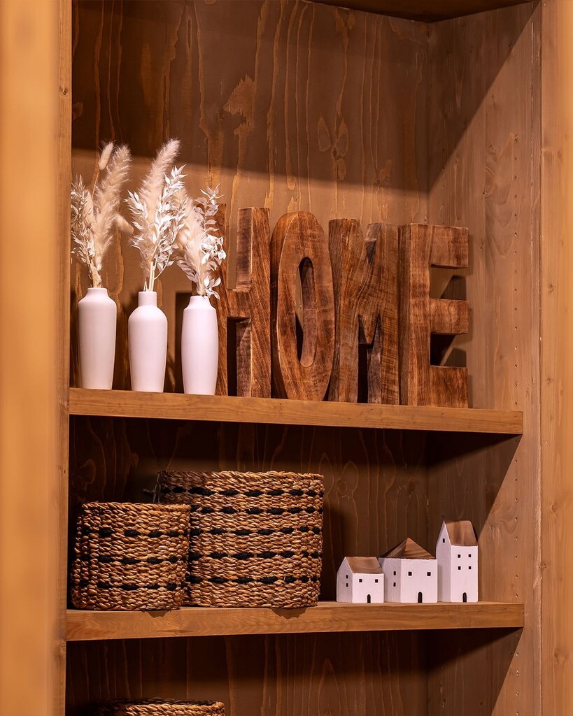 Boltze Deko Schriftzug HOME Mangoholz Preview Image
