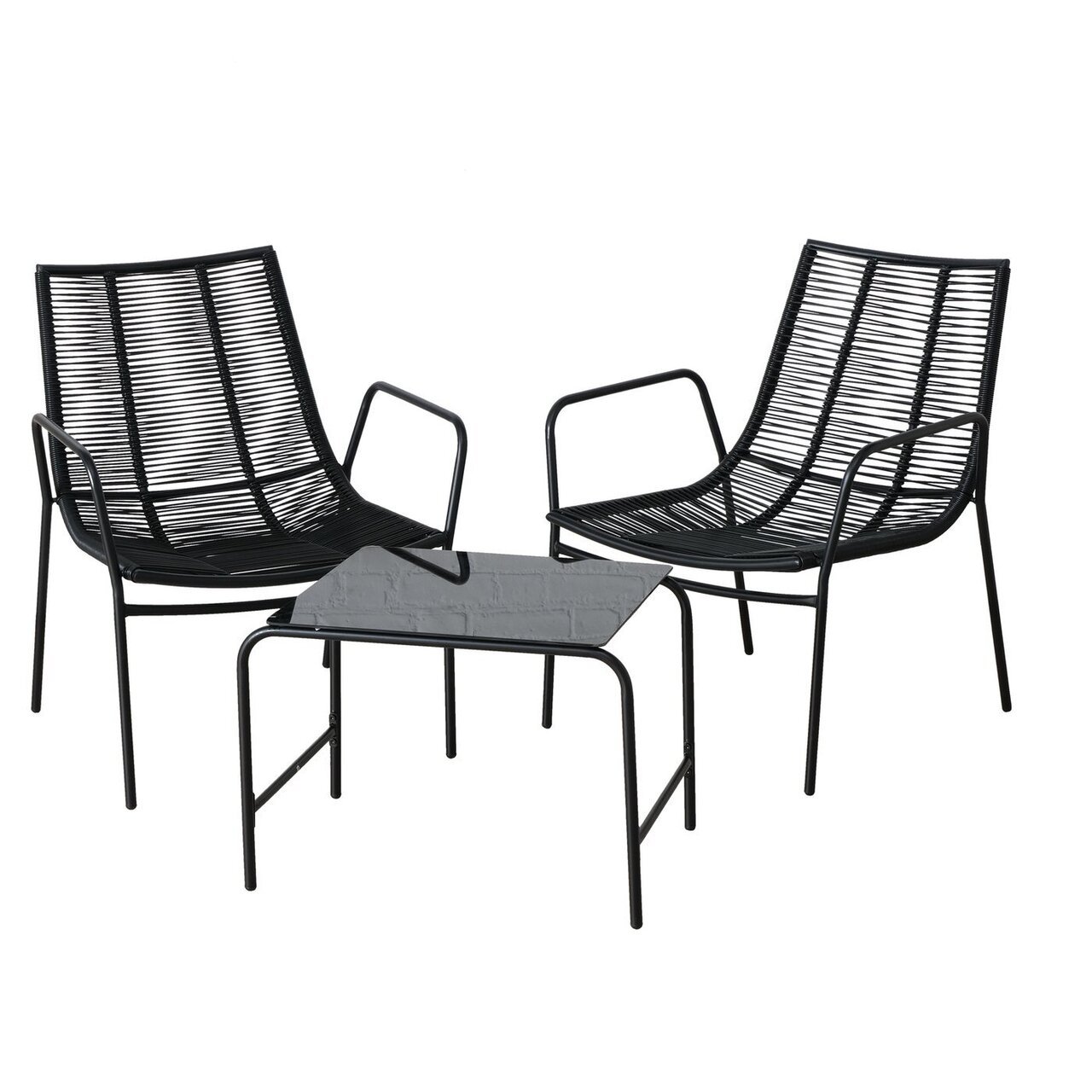 Gartenmöbel Set Kendo Rattan 3 teilig