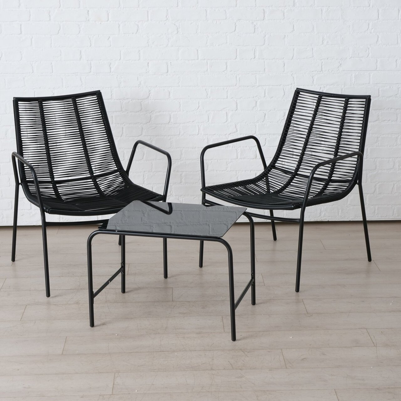 Gartenmöbel Set Kendo Rattan 3 teilig