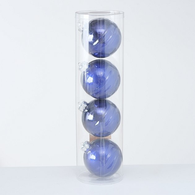 Große Weihnachtskugeln Ø 10 cm, 4 tlg