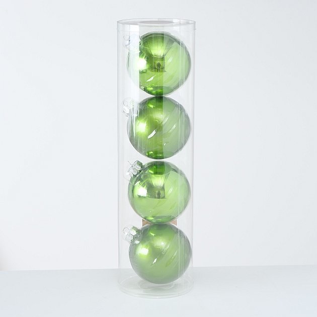 Große Weihnachtskugeln Ø 10 cm, 4 tlg