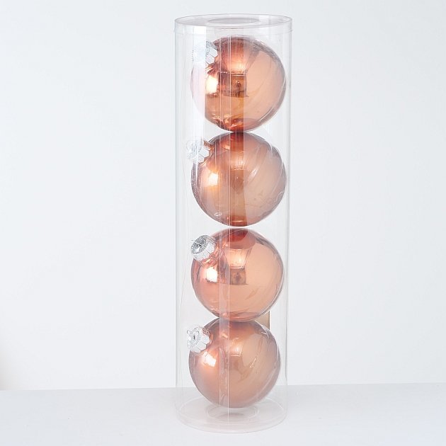 Große Weihnachtskugeln Ø 10 cm, 4 tlg