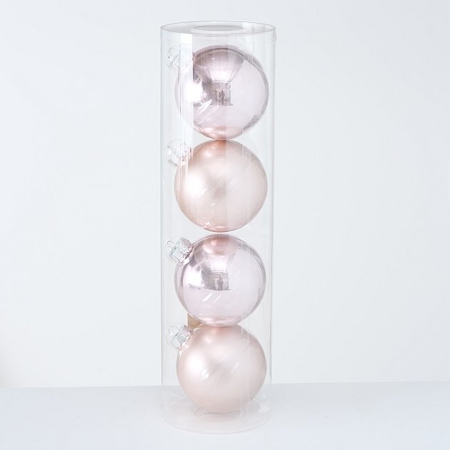 Große Weihnachtskugeln Ø 10 cm, 4 tlg