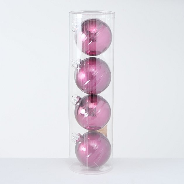 Große Weihnachtskugeln Ø 10 cm, 4 tlg