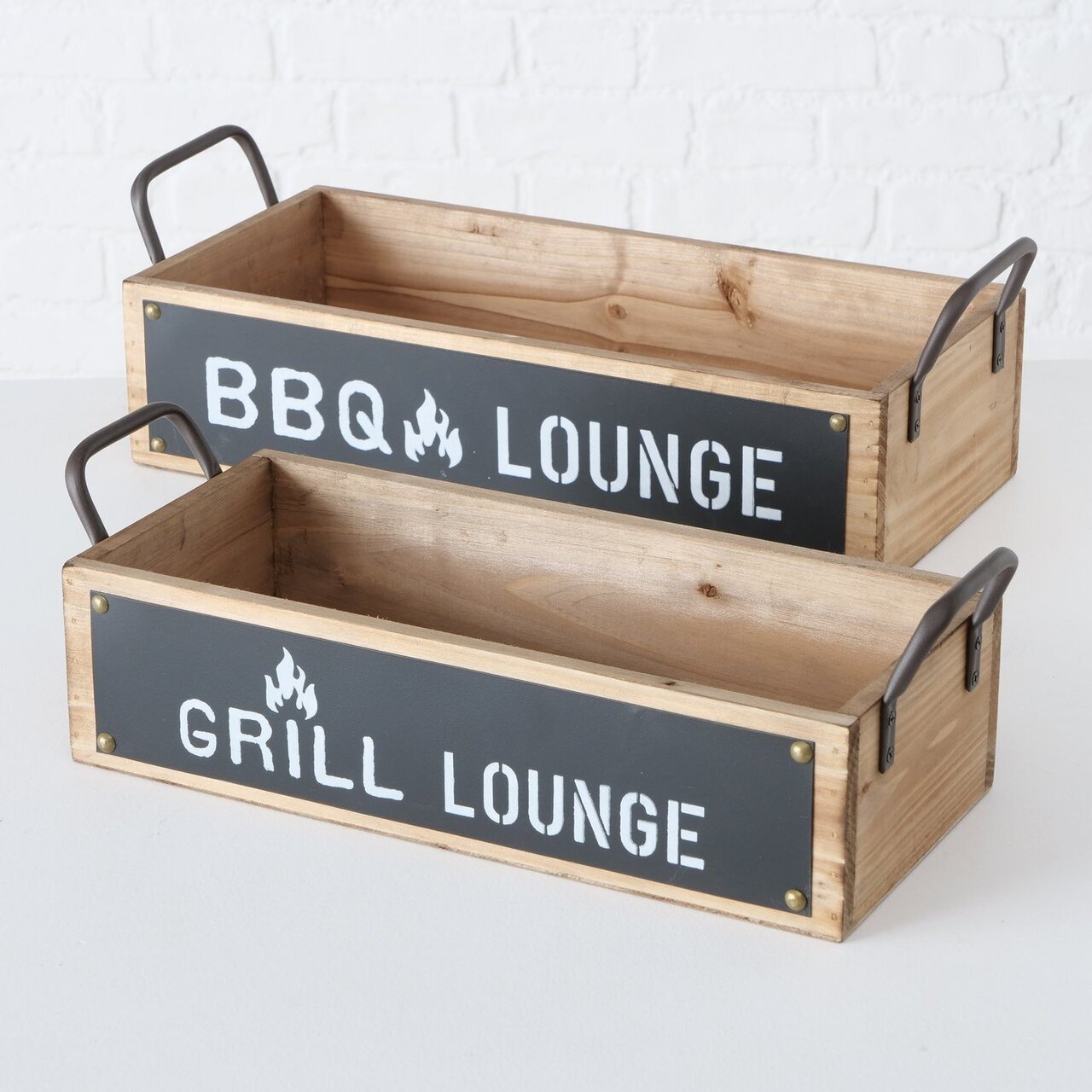 Holzkiste Holz Tablett Conny 2er