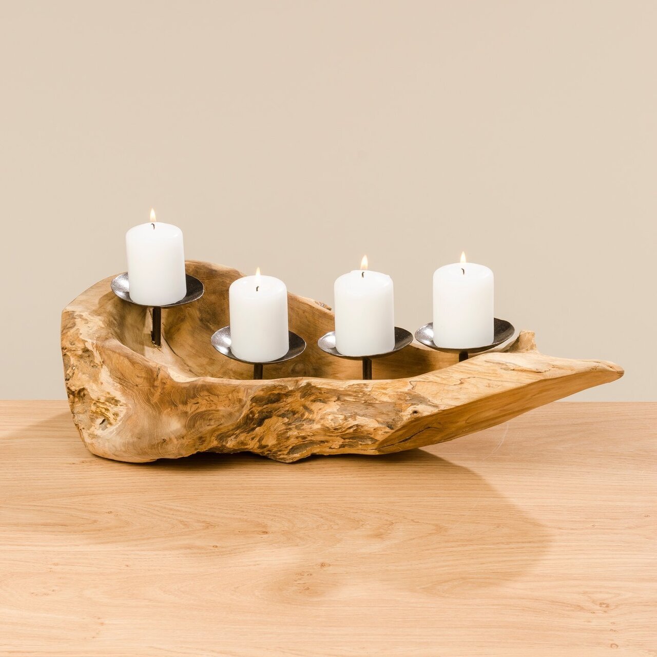 Kerzenleuchter Nafia Teakholz