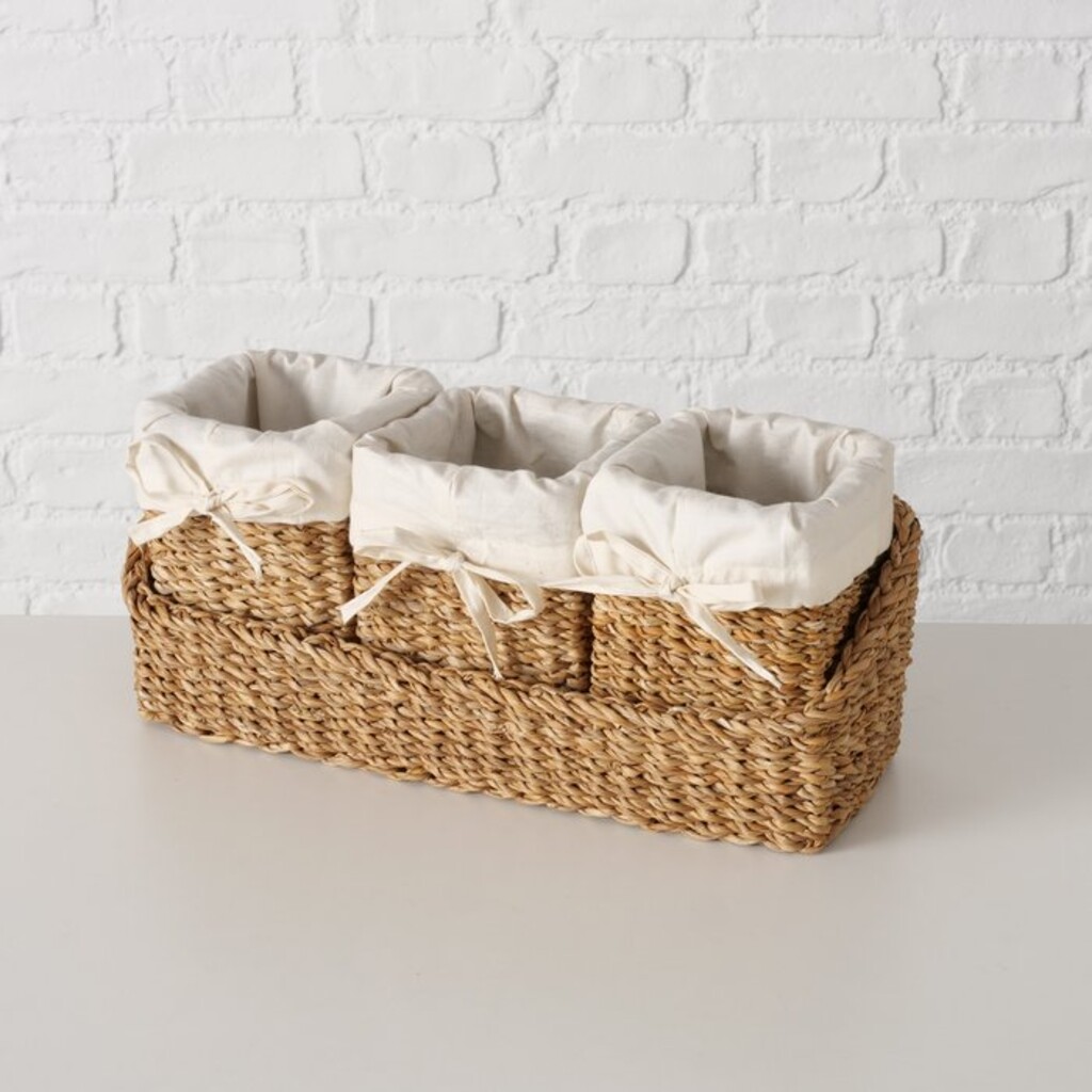 Kleines Körbe Set Sophy aus Seegras, 4 tlg.